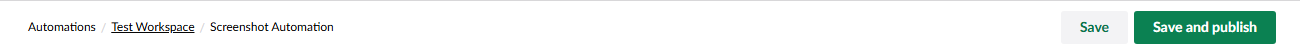The Save and Publish split button.